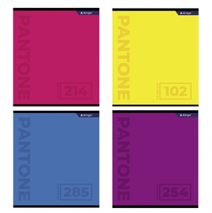 Тетрадь 48л., А5, клетка, Alingar "Pantone", скрепка, мелованный картон (стандарт), блок офсет, 4 ди