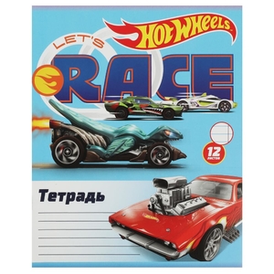 Тетрадь, ХОТ ВИЛС 12 листов, линейка, диз2 Умка в кор.240шт