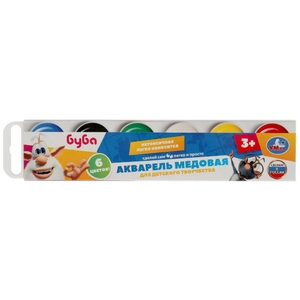 Акварель БУБА 6цв, картон рукав Умка в кор.30шт
