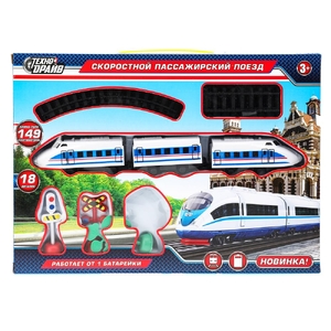 Железная дорога на бат., длина 149см, кор.33*24*4,5см технодрайв ТЕХНОДРАЙВ в кор.2*30шт
