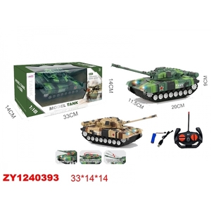 ТАНК р/у на аккум., свет+звук, usb з/у, в ассорт. DY987-T6 в кор. в кор.2*36шт
