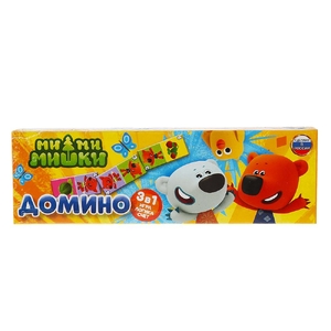 Ми-ми-мишки. Домино пластмассовое 3-в-1 в кор. Умные игры в кор.100шт
