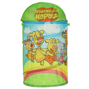 Корзина для игрушек Оранжевая корова 43*60см ИГРАЕМ ВМЕСТЕ в кор.24шт
