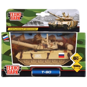 Модель металл ТАНК t-90, 12 см, подвиж. дет. инерц., кор. Технопарк в кор.2*24шт