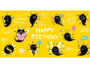 OPTIMA Конверт для денег "Happy Birthday!" (монстрики празднуют) 1-04-0460