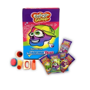 Мармелад «CRAZY GUMMY. Части тела»  10гр*75шт*8 блоков