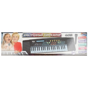 Пианино "электронный синтезатор" 44 клавиши, микрофон, кор.55*14,8*5см ИГРАЕМ ВМЕСТЕ в кор.2*24шт