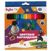 Цветные карандаши БУБА 24цв, шестигран, буба Умка в кор.20*6наб