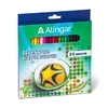 Карандаши цветные Alingar 24 цв., "Футбол" деревянные, трехгранные, заточенные, грифель 3.0 мм, карт