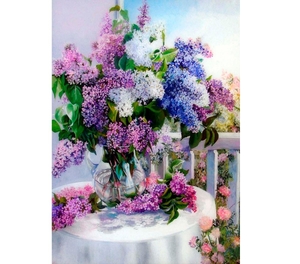 Алмазная мозаика Alingar, на подрамнике, с полным заполнением, (матов.), 30х40 см, 20 цветов, "Букет